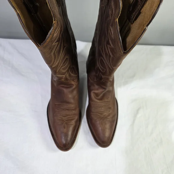 Justin Brown Leather Ebroidered Western Bent Rail Cowgirl Boots. 9.5C - Picture 8 of 11